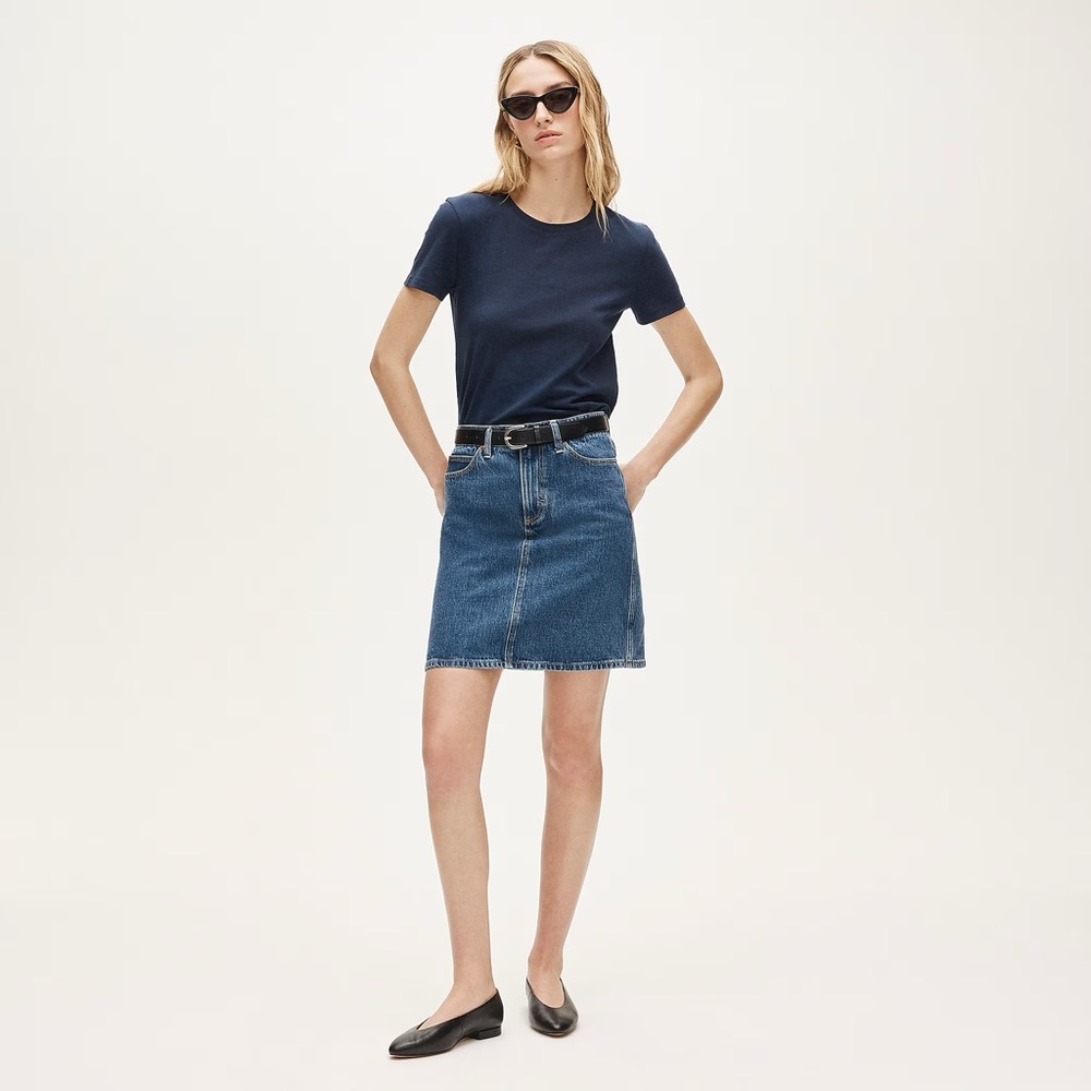 J. Crew Vintage Jersey Classic-Fit Crewneck T-Shirt Navy Blue Size S BY359 - Picture 8 of 9